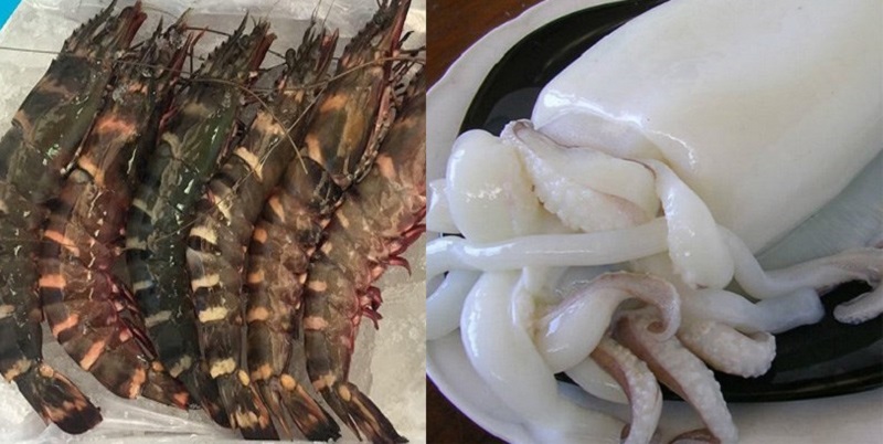 Nên lựa chọn tôm, mực tươi để tăng độ ngon cho món ăn