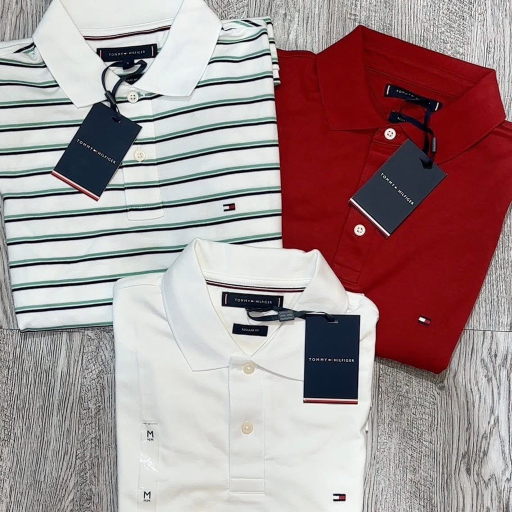 Áo Polo Tommy White/Green