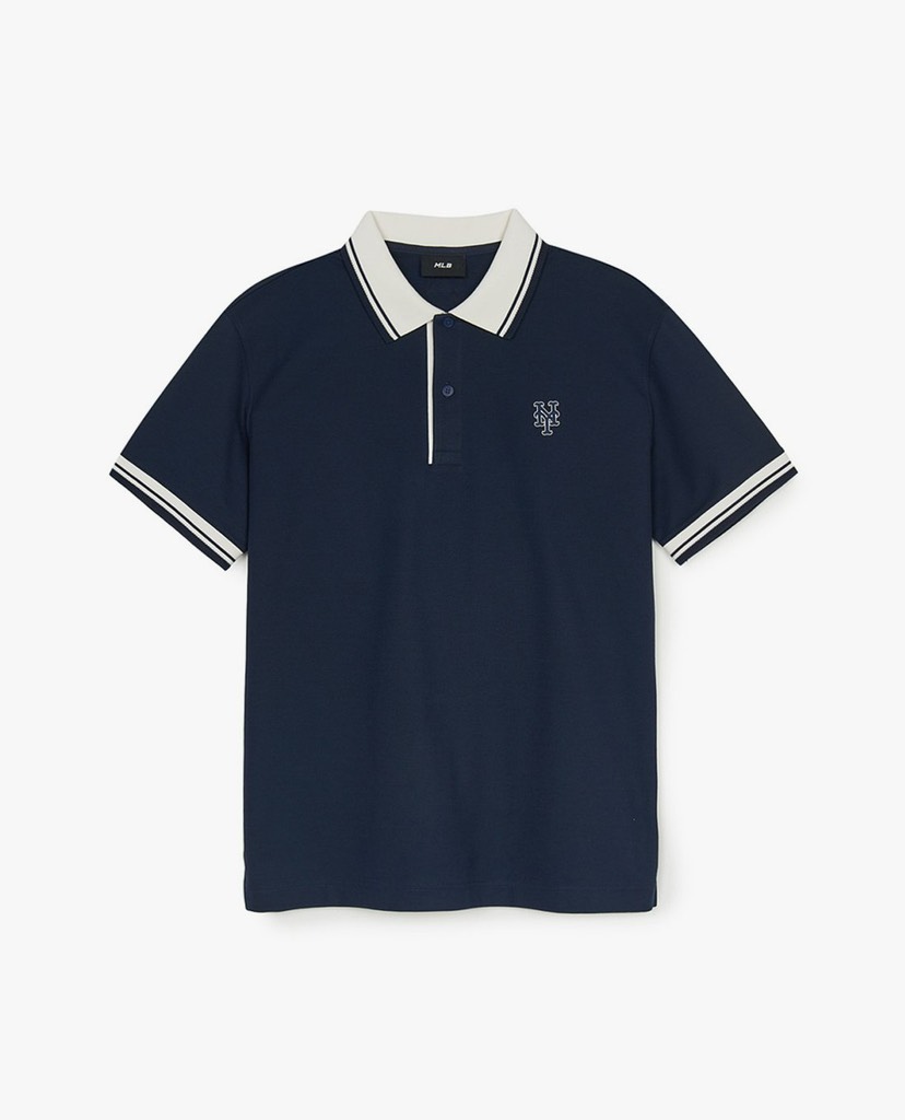 Áo MLB Polo Basic Block Comfortable Navy 3APQB0253