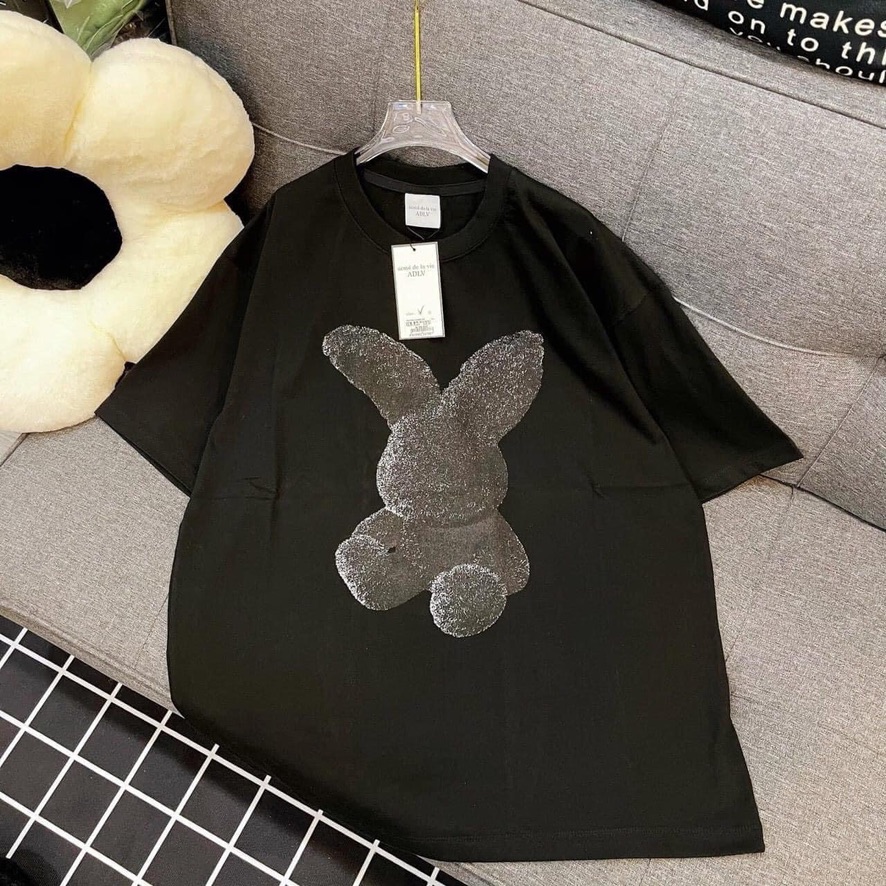 ÁO THUN ADLV FUZZY RABBIT ĐEN