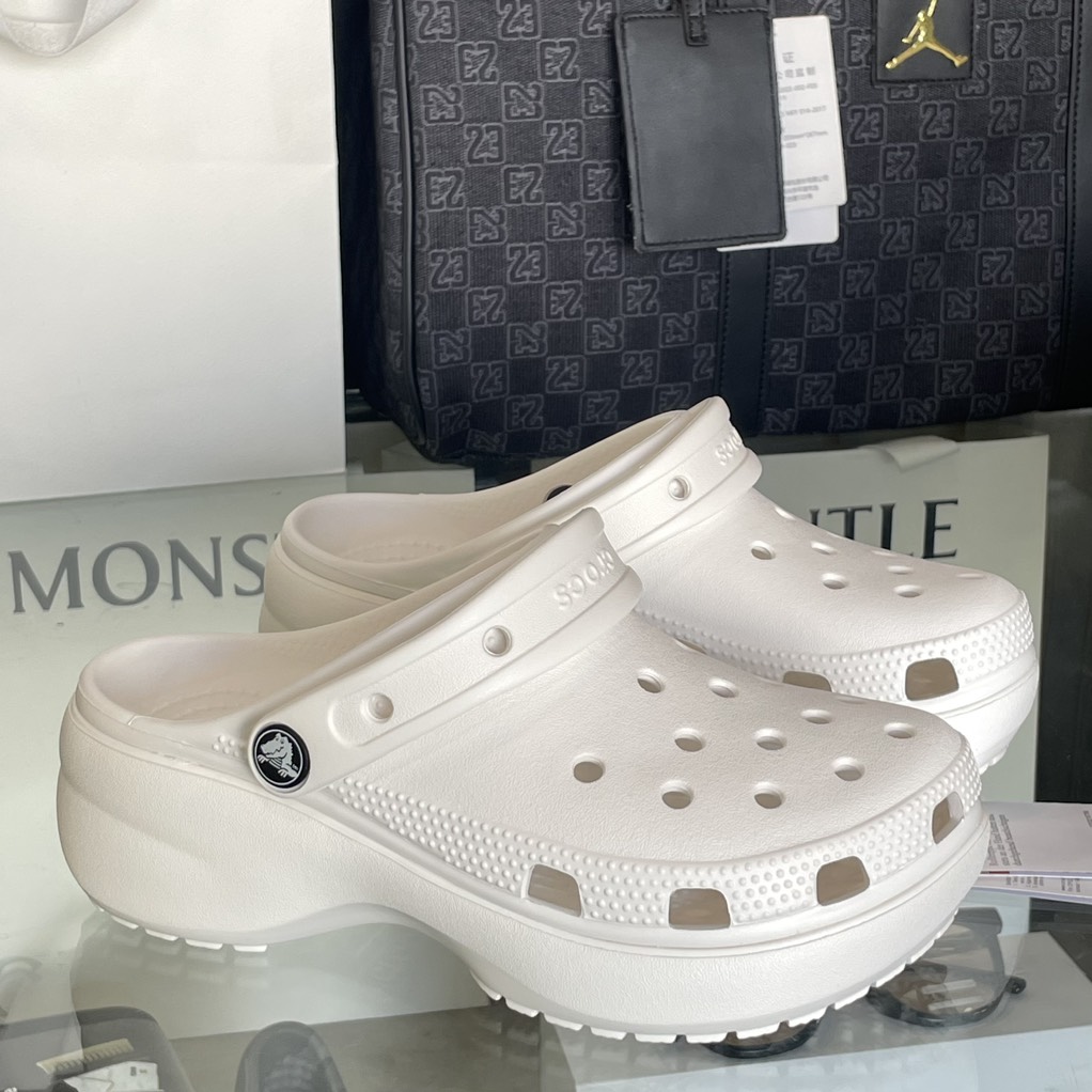 Dép Crocs Classic Platform Clog White
