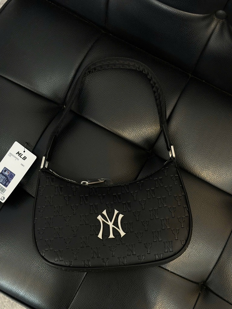 Túi MLB Black Đeo Vai Da NY
