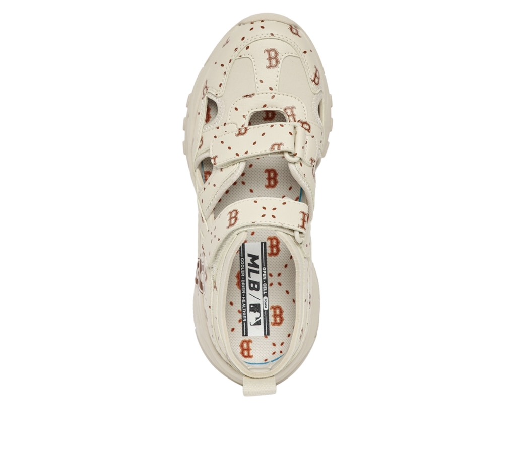 Sandal MLB BigBall Chunky Mask Diamond Monogram Boston Red Sox Cream