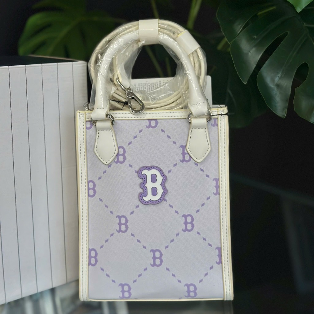 Túi MLB Tím B Monogram Form Đứng