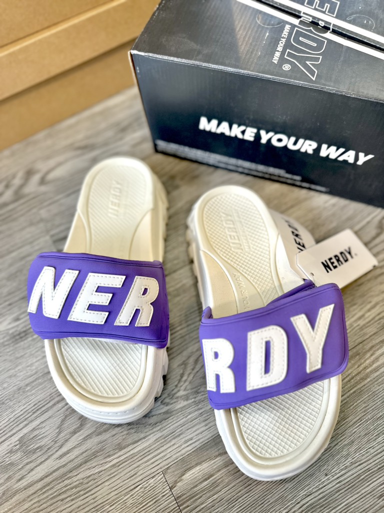 Dép NERDY Rich Bread Velcro - Purple