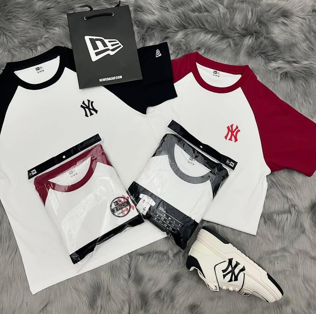 pack 2 áo đỏ đen