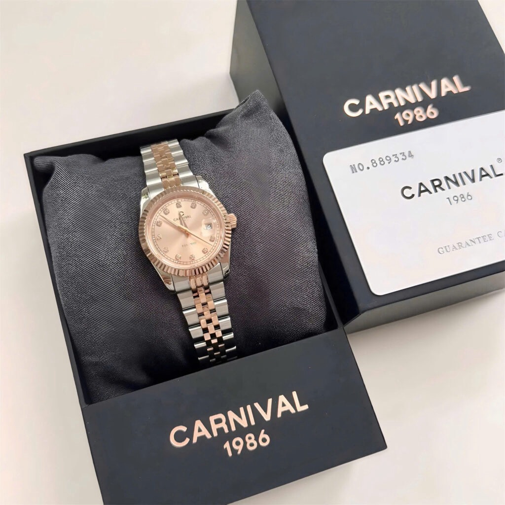 Đồng Hồ Carnival Rose Gold 8131L size 33