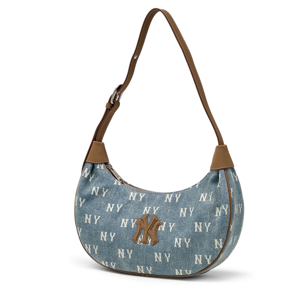 Túi MLB Xanh Denim Monogram 3ABQMV55NGP001