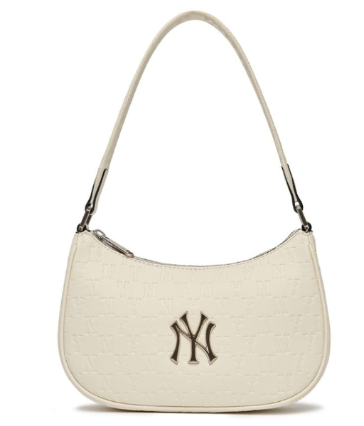 Túi MLB Monogram Embossed Hobo Bag Màu Trắng