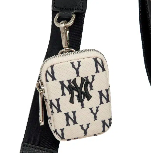 Túi Đeo Chéo MLB Monogram Mini New York Yankees - Trắng
