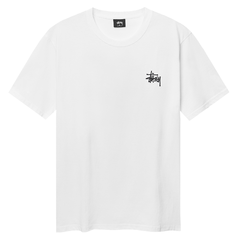 Áo Stussy Basic - màu trắng