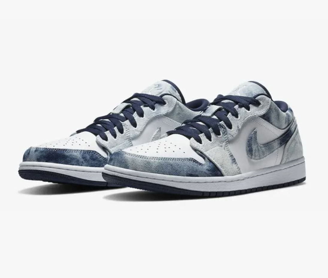 Giày nam Air Jordan 1 Low Washed Denim