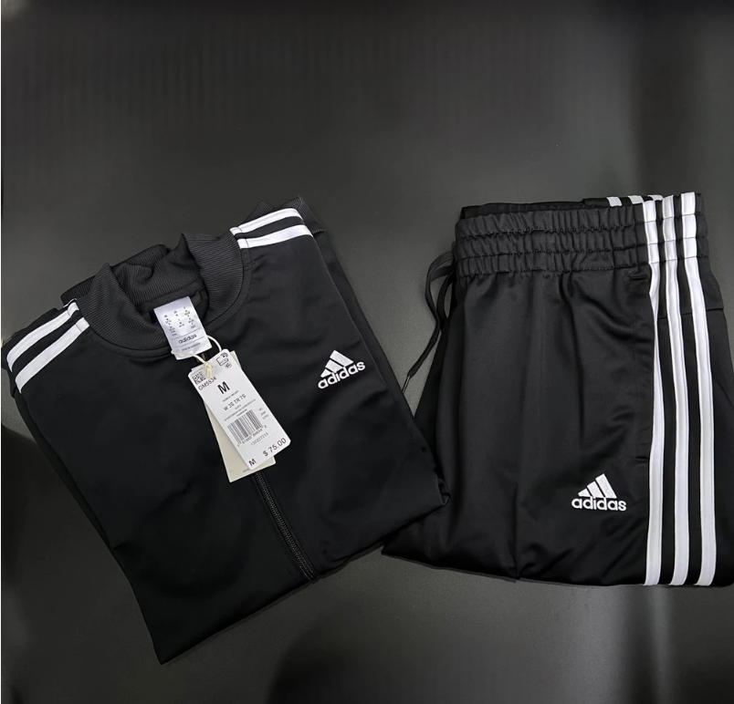 Bộ Thể Thao adidas Nữ Essentials 3-Stripes Track Suit Black GM5534