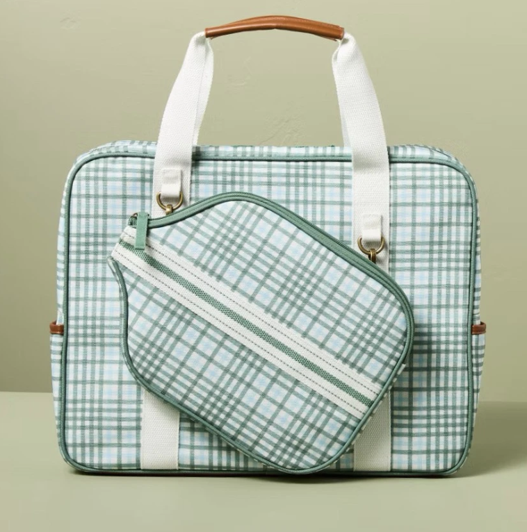 Túi Plaid Pickleball Bag & Paddle Cover Set Green/Blue Hearth & Hand ™ with Magnolia