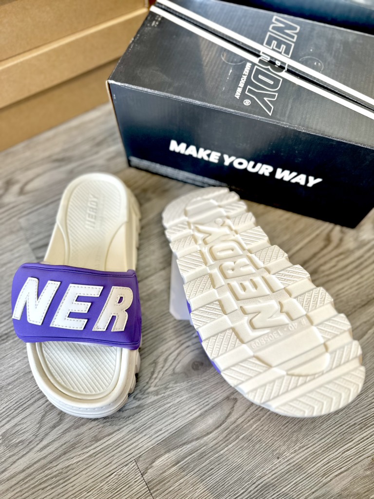 Dép NERDY Rich Bread Velcro - Purple