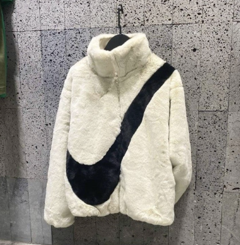Áo Nike Lông Sportswear Faux Fur Jacket Cream [ DM1760-238 ]