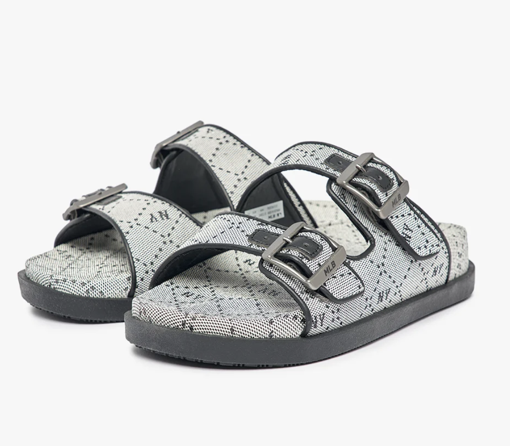 Dép quai ngang unisex Jacquard Diamond Monogram