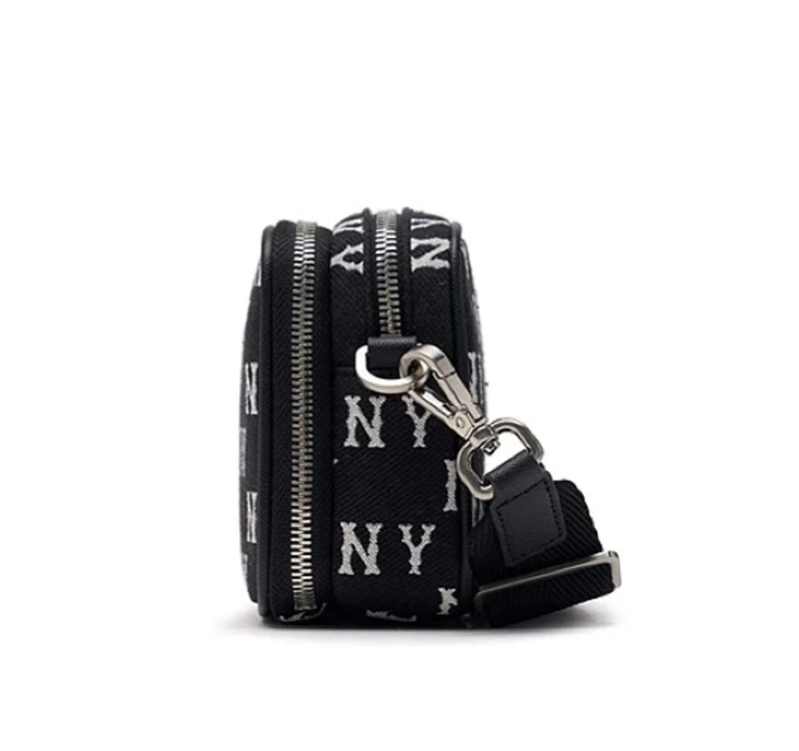 Túi MLB Monogram Jacquard Mini Cross Bag NY Black