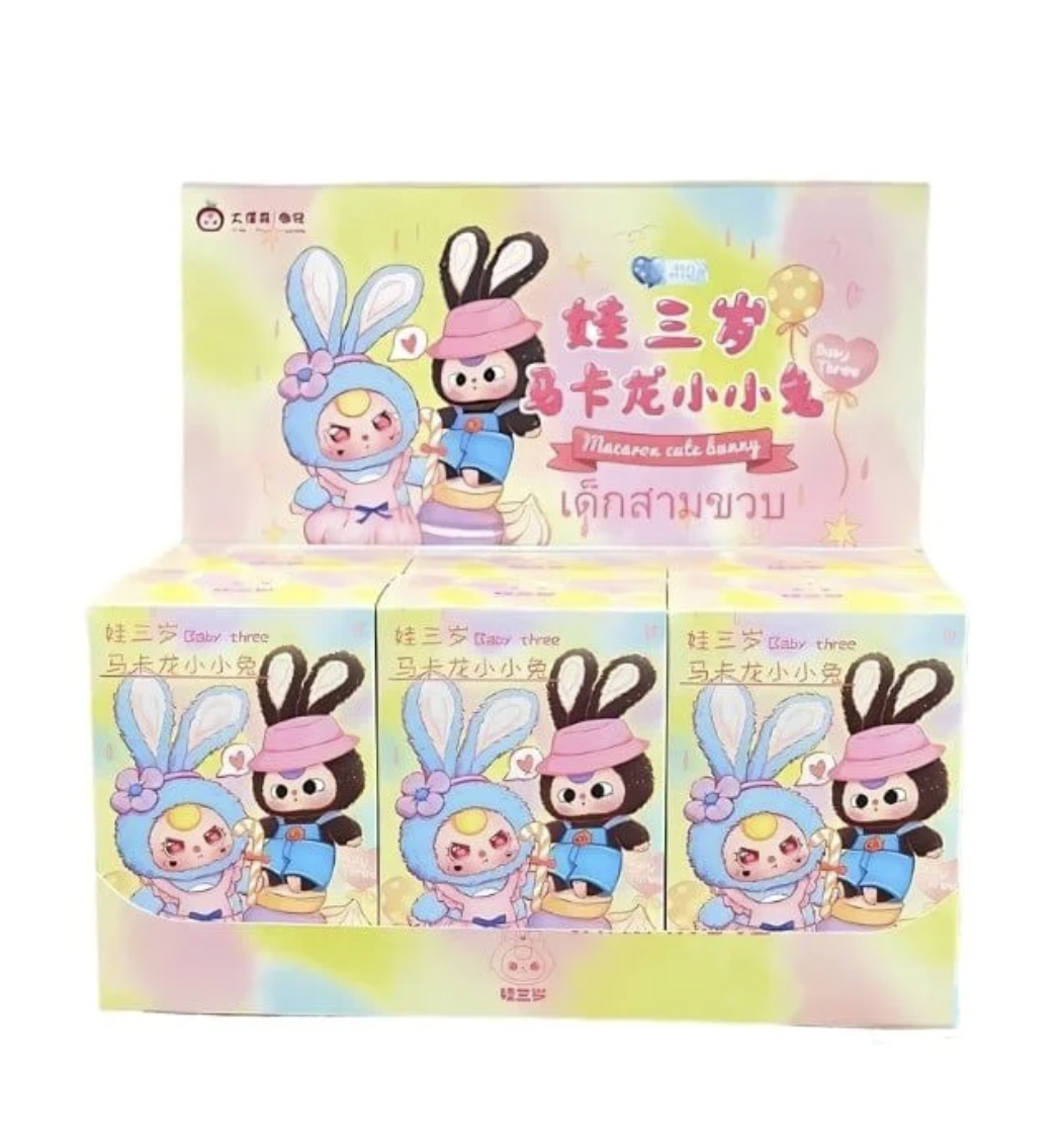 Móc khóa Gấu bông Baby Three Macaron Bunny