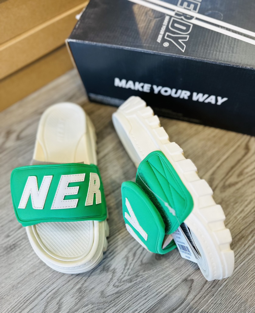 Dép NERDY Rich Bread Velcro - Green