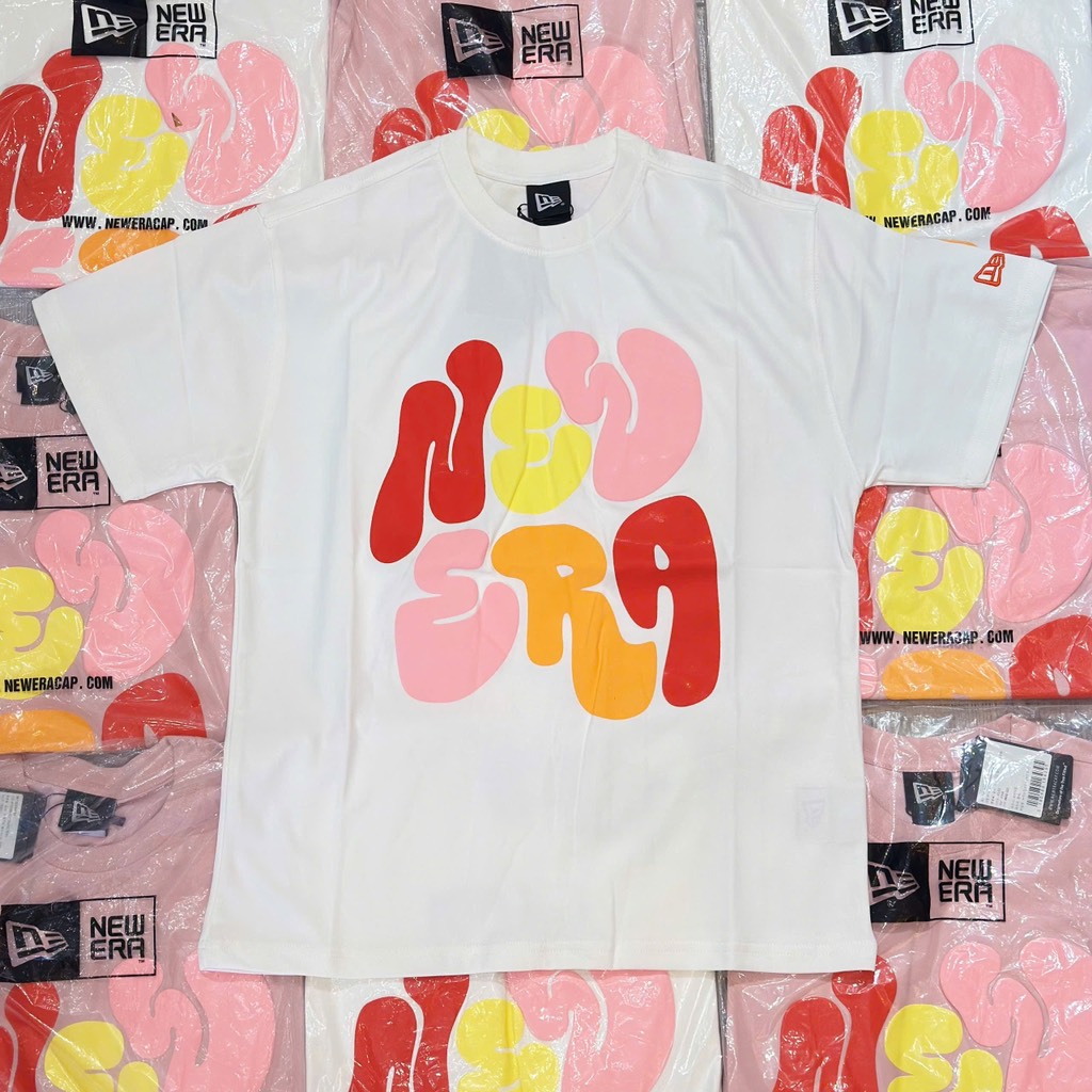Áo New Era Font Graphic Tee White