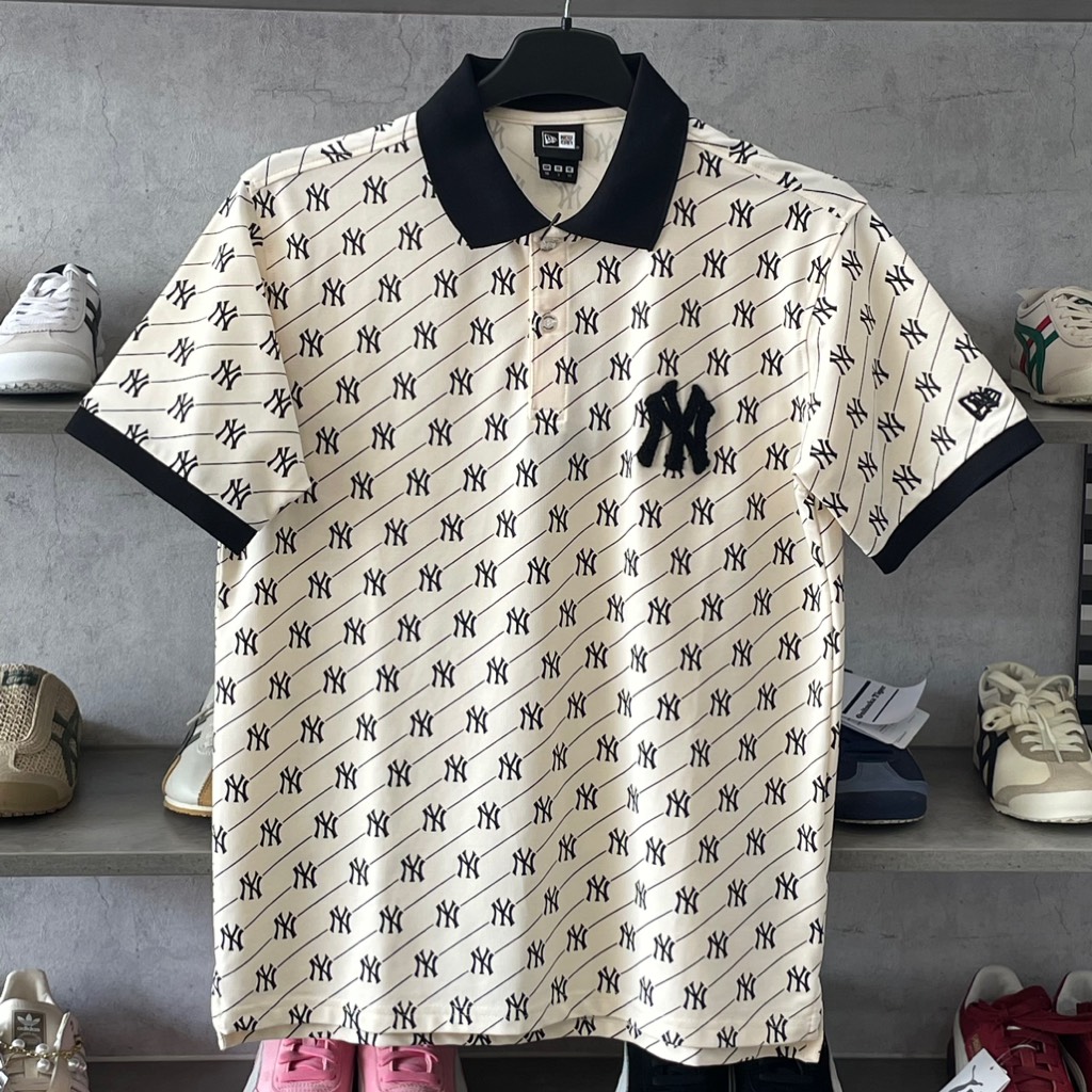 Áo New Era Polo Begie NY Monogram