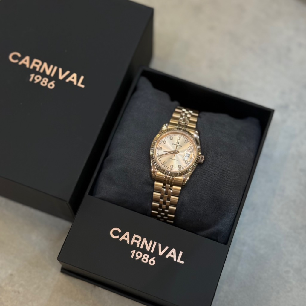 Carnival Wrist Watch 8131L Full Gold Rose Size 33