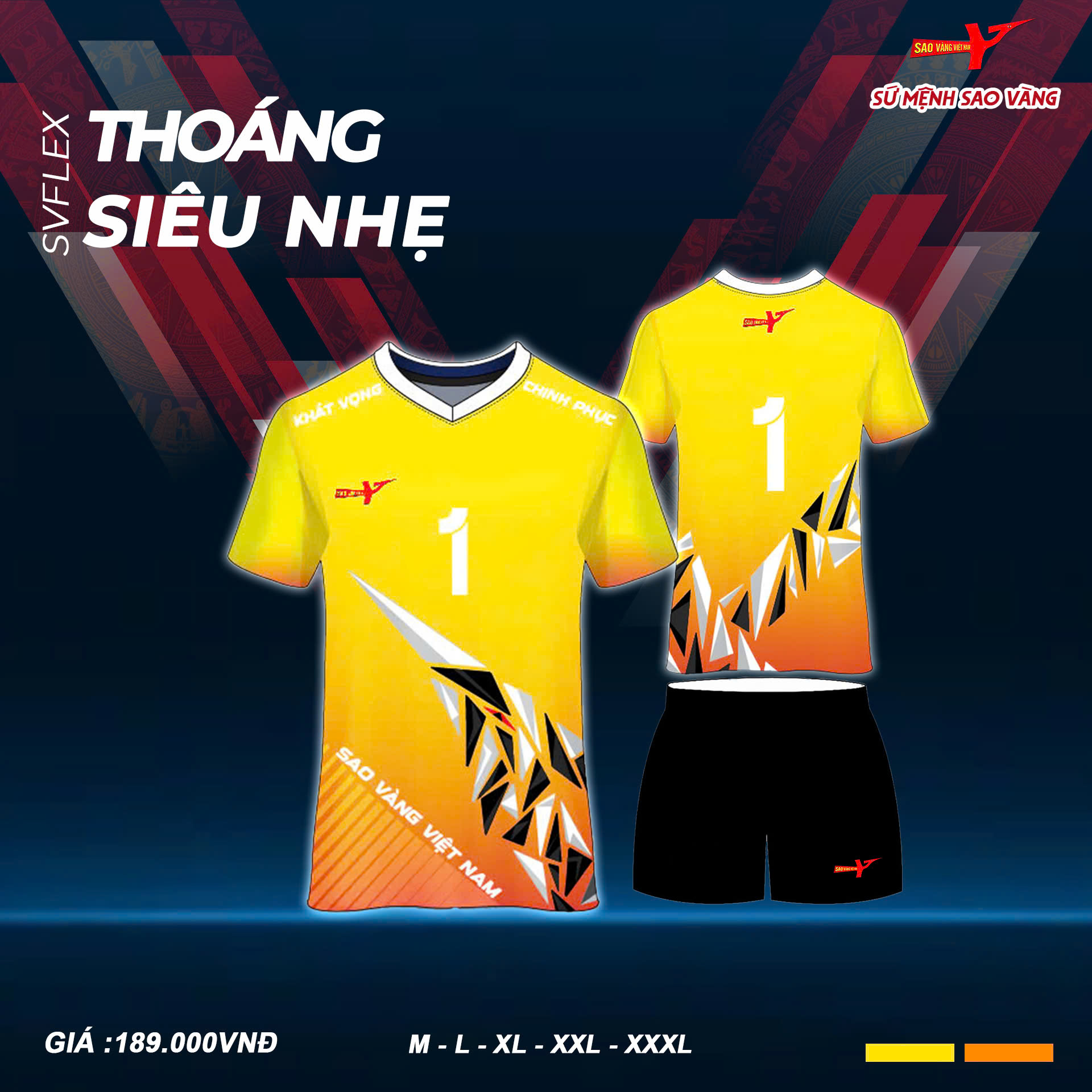 QUẦN ÁO THI ĐẤU SỨ MỆNH SAO VÀNG
