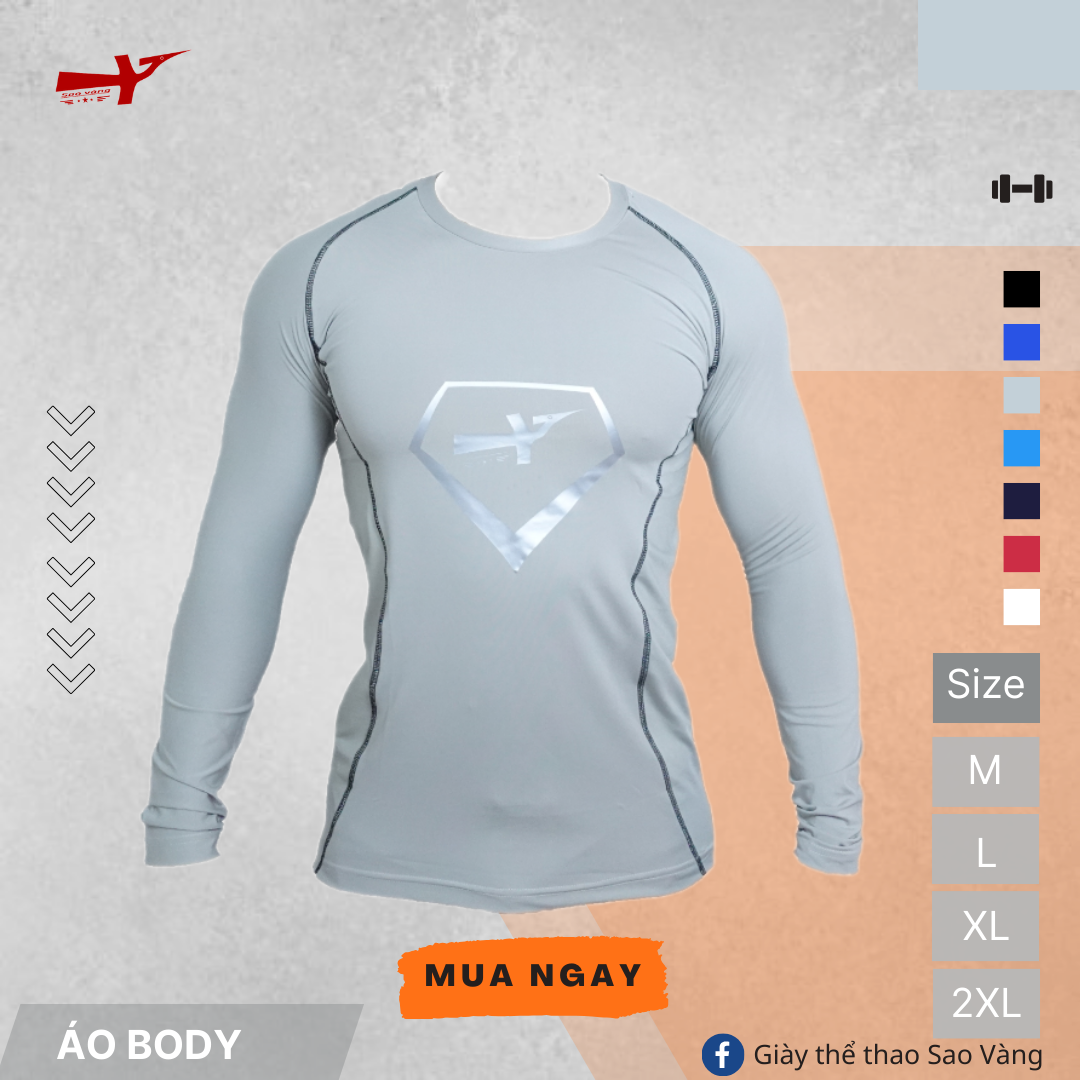 ÁO BODY GIỮ NHIỆT MÀU GHI