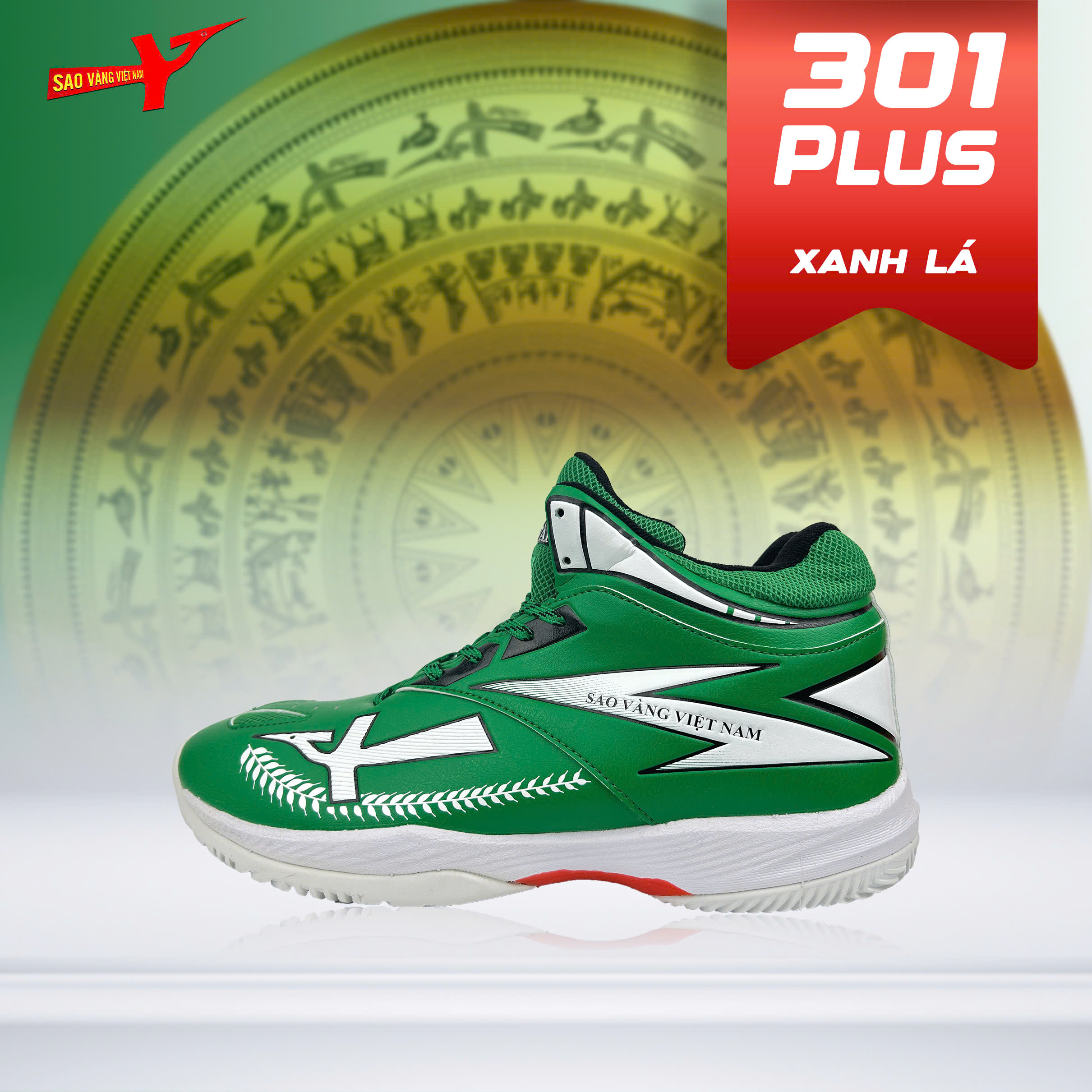 SAO VÀNG 301 PLUS XANH LÁ - FREESHIP VÀ TẶNG KÈM 1 ĐÔI TẤT, 1 ĐÔI LÓT, 1 ĐÔI DÂY