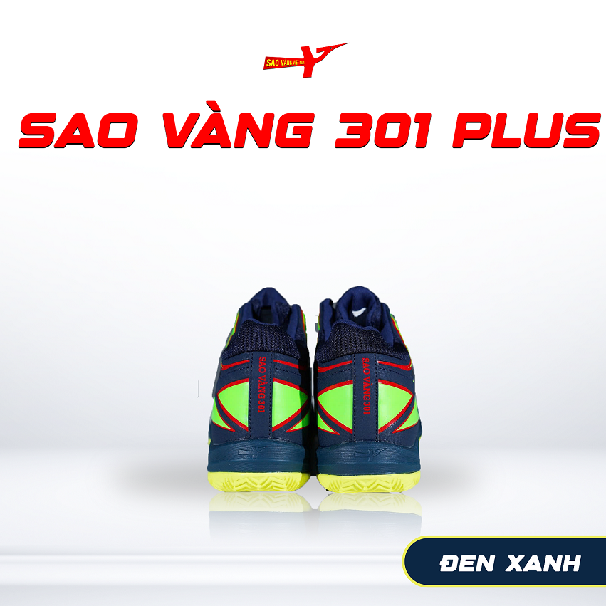 SAO VÀNG 301 PLUS ĐEN XANH - FREESHIP VÀ TẶNG KÈM 1 ĐÔI TẤT, 1 ĐÔI LÓT, 1 ĐÔI DÂY