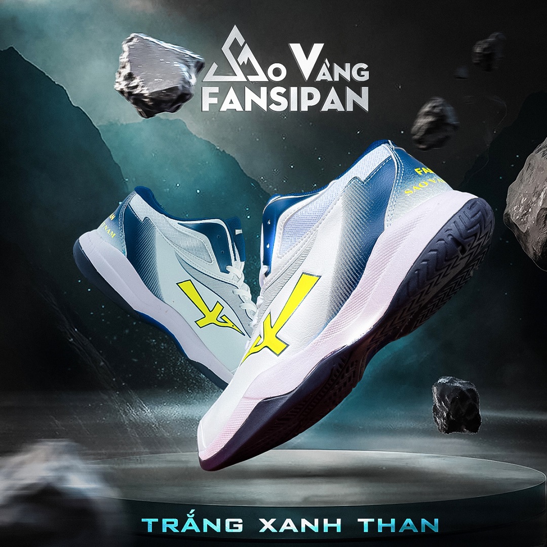 Giày bóng chuyền Sao Vàng Fansipan - Tặng kèm áo cao cấp