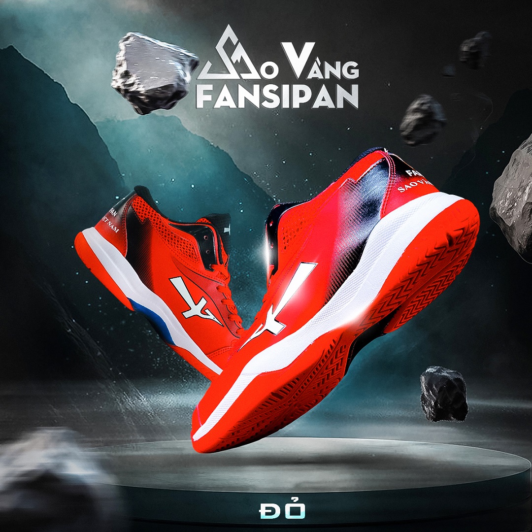 Giày bóng chuyền Sao Vàng Fansipan - Tặng kèm áo cao cấp