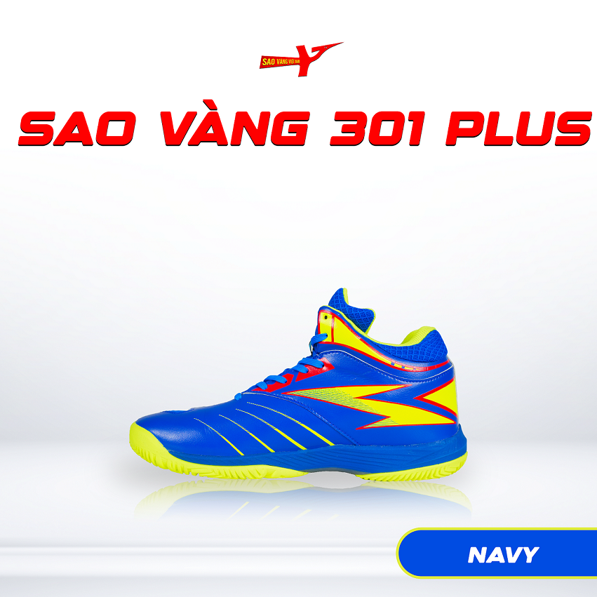 SAO VÀNG 301 PLUS NAVY - FREESHIP VÀ TẶNG KÈM 1 ĐÔI TẤT, 1 ĐÔI LÓT, 1 ĐÔI DÂY
