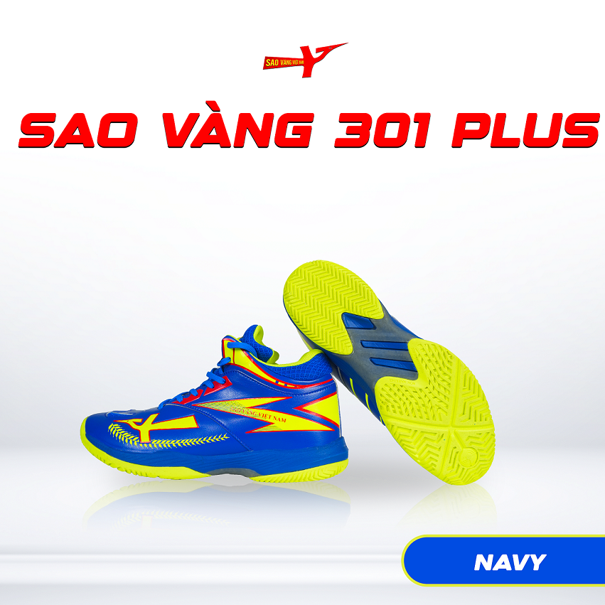 SAO VÀNG 301 PLUS NAVY - FREESHIP VÀ TẶNG KÈM 1 ĐÔI TẤT, 1 ĐÔI LÓT, 1 ĐÔI DÂY