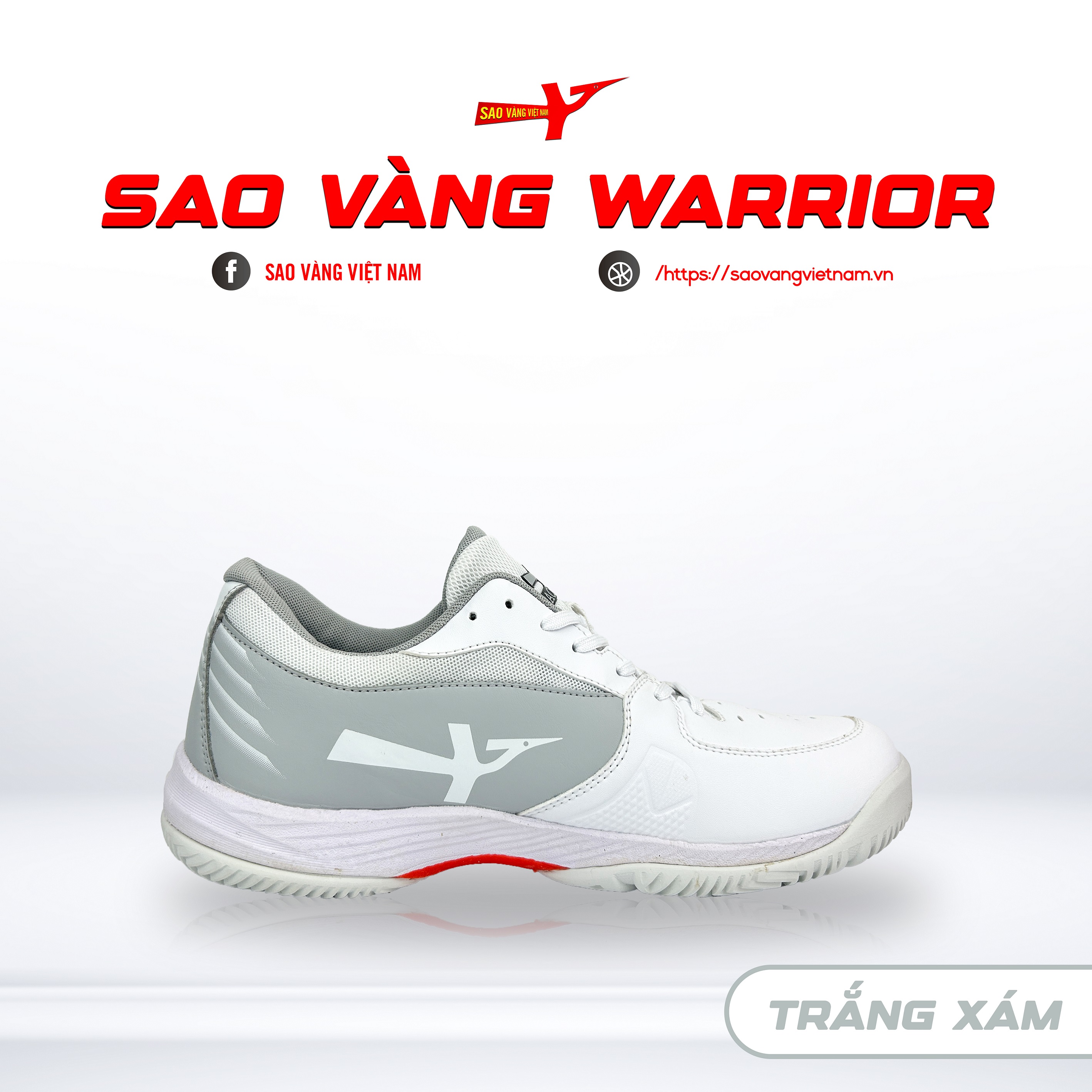 GIÀY SAO VÀNG WARRIOR TRẮNG XÁM - FREESHIP VÀ TẶNG KÈM 1 ĐÔI TẤT
