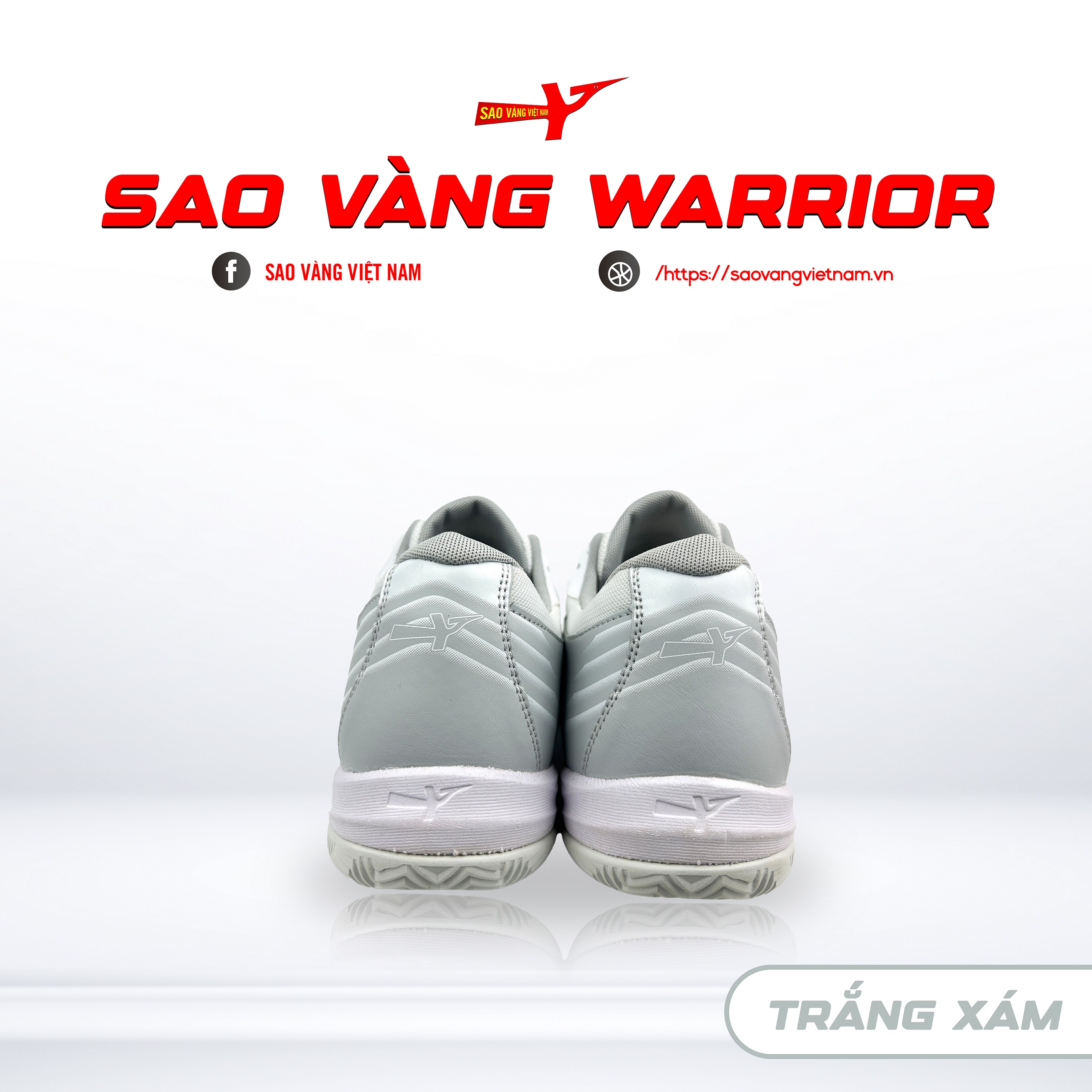 GIÀY SAO VÀNG WARRIOR TRẮNG XÁM - FREESHIP VÀ TẶNG KÈM 1 ĐÔI TẤT