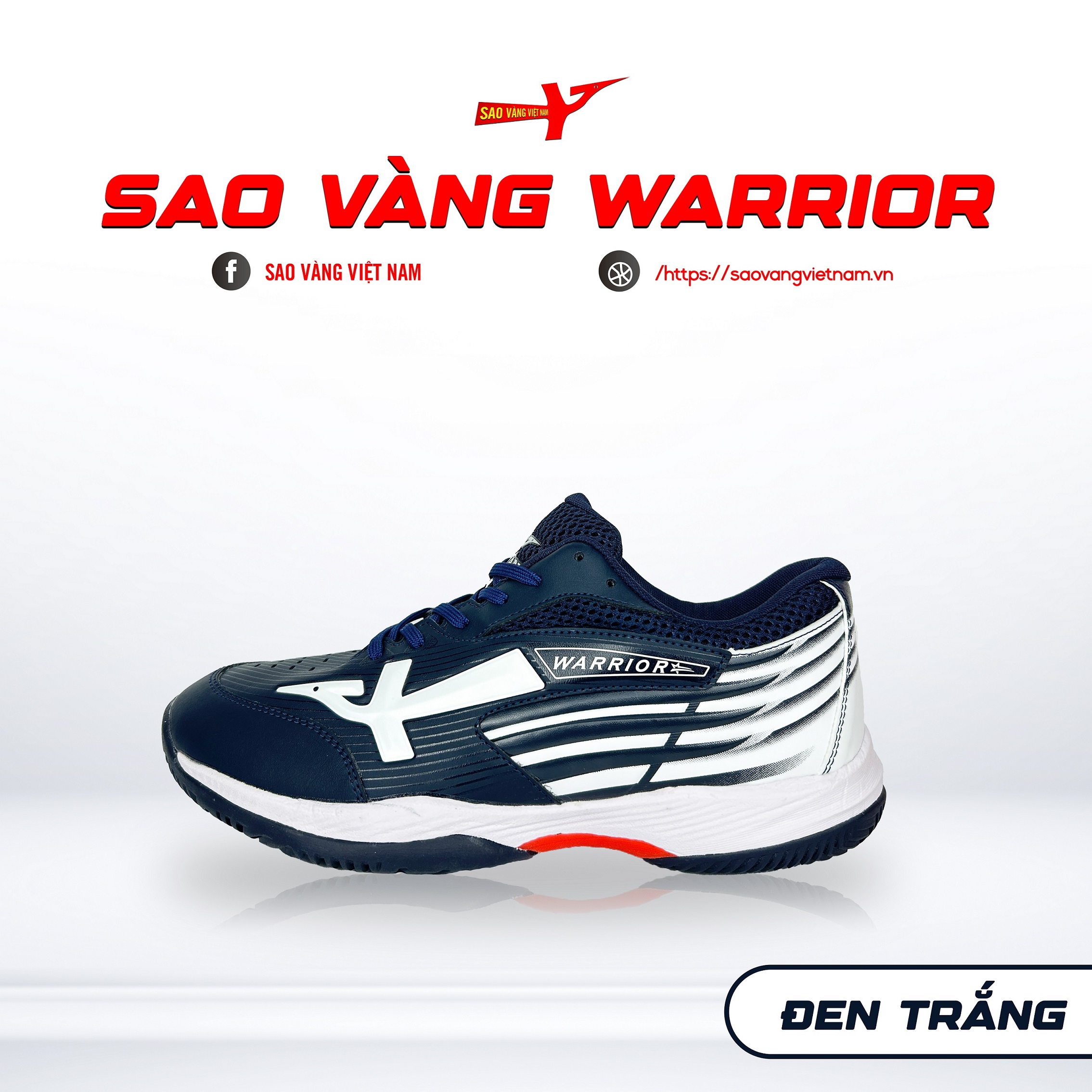 GIÀY SAO VÀNG WARRIOR ĐEN TRẮNG - FREESHIP VÀ TẶNG KÈM 1 ĐÔI TẤT
