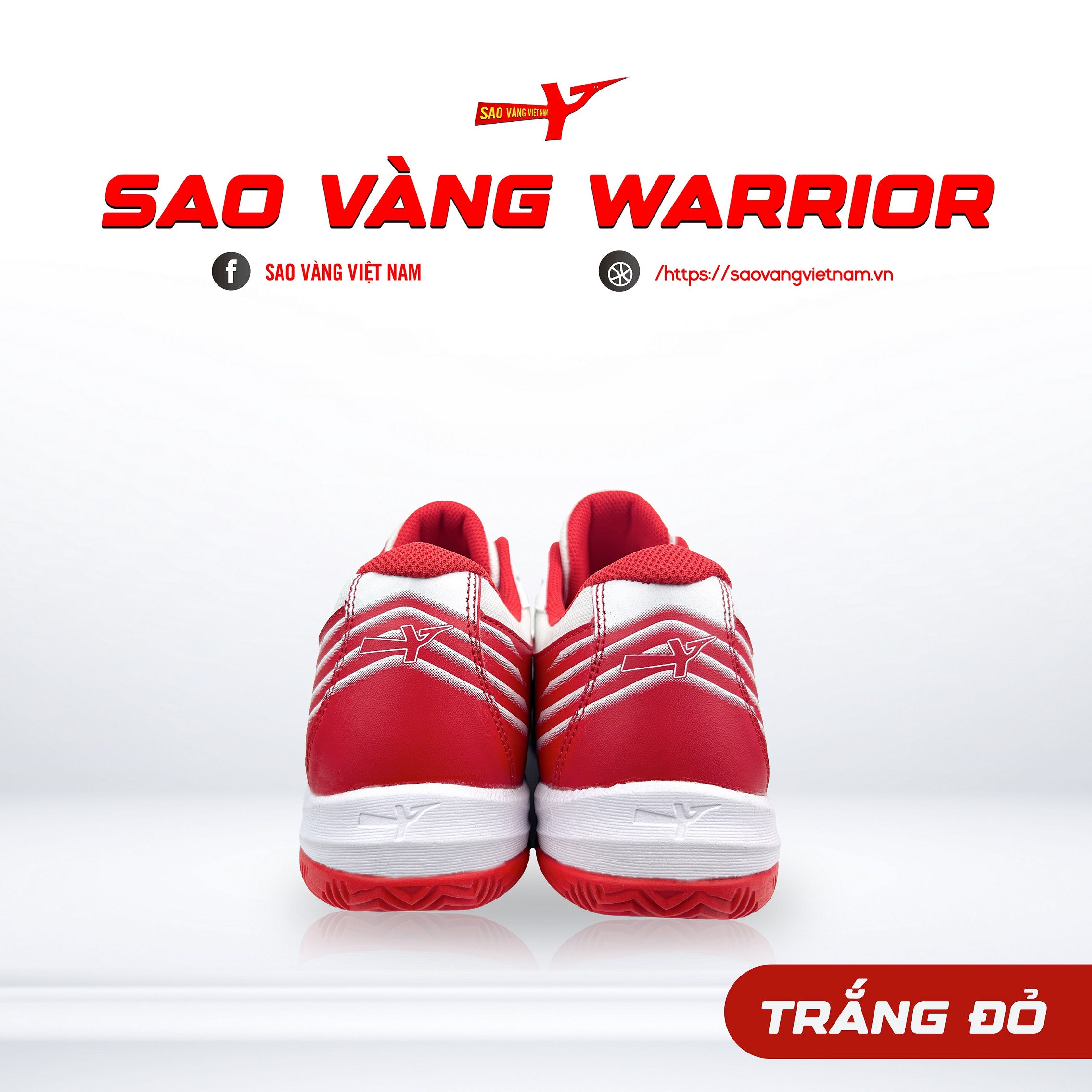 GIÀY SAO VÀNG WARRIOR TRẮNG ĐỎ - FREESHIP VÀ TẶNG KÈM 1 ĐÔI TẤT, 1 ĐÔI LÓT, 1 ĐÔI DÂY