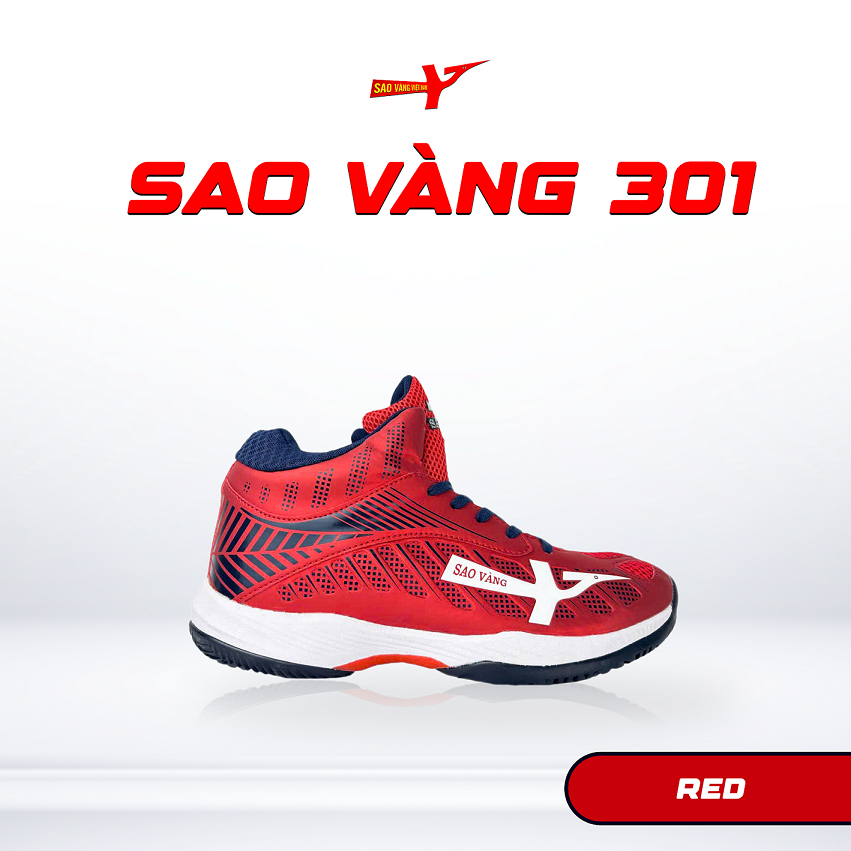 SAO VÀNG 301 RED - FREESHIP VÀ TẶNG KÈM 1 ĐÔI TẤT, 1 ĐÔI LÓT, 1 ĐÔI DÂY