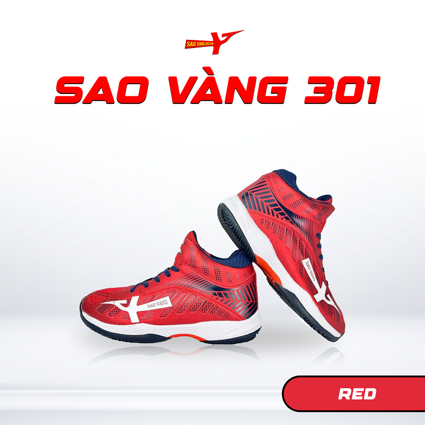 SAO VÀNG 301 RED - FREESHIP VÀ TẶNG KÈM 1 ĐÔI TẤT, 1 ĐÔI LÓT, 1 ĐÔI DÂY