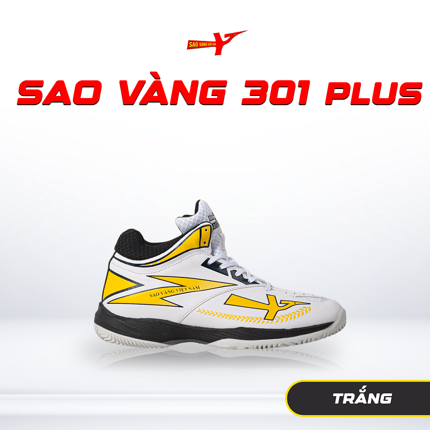 SAO VÀNG 301 PLUS TRẮNG - FREESHIP VÀ TẶNG KÈM 1 ĐÔI TẤT, 1 ĐÔI LÓT, 1 ĐÔI DÂY