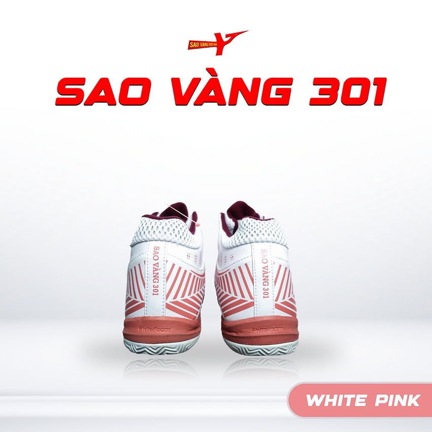 SAO VÀNG 301 WHITE PINK - FREESHIP VÀ TẶNG KÈM 1 ĐÔI TẤT, 1 ĐÔI LÓT, 1 ĐÔI DÂY