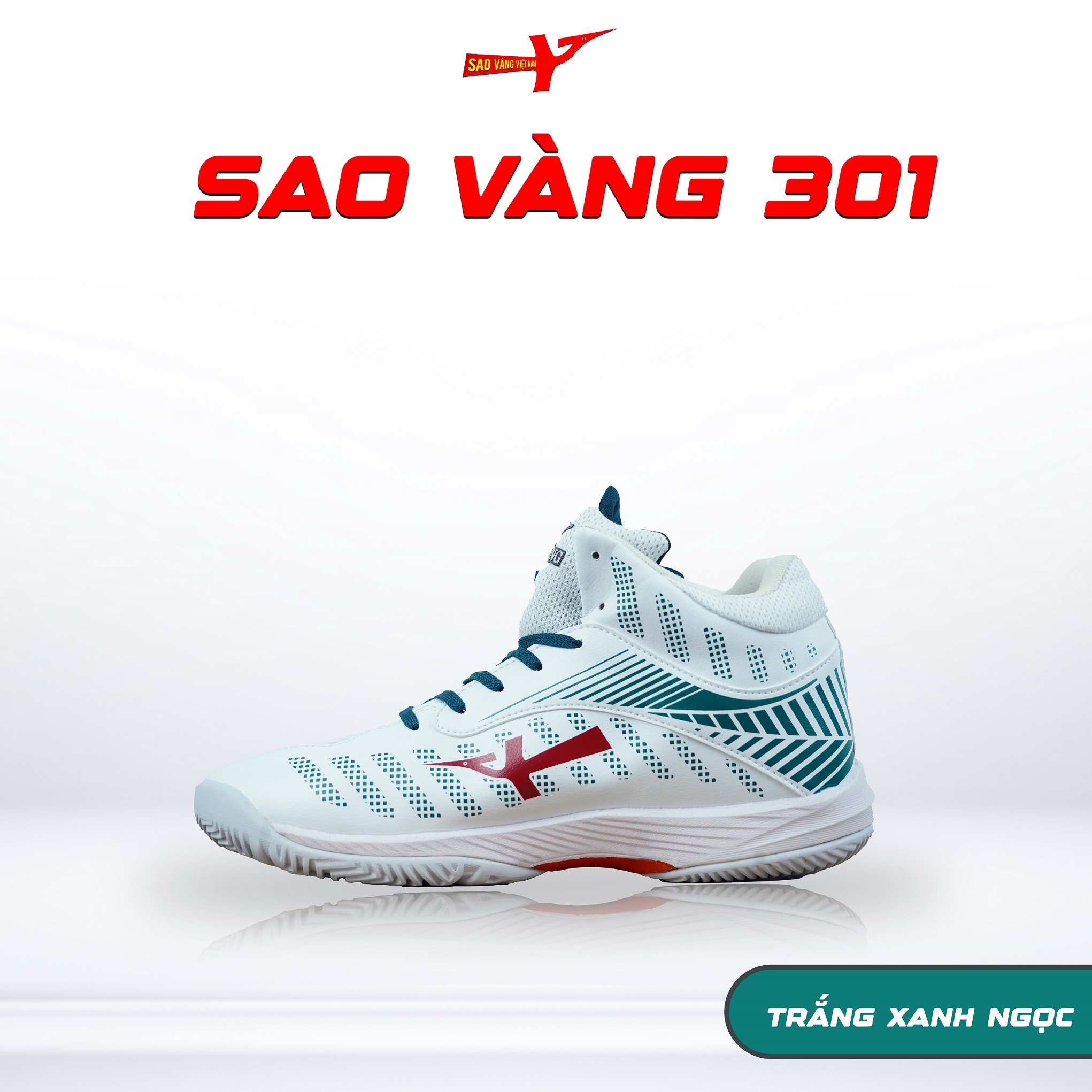 SAO VÀNG 301 TRẮNG XANH NGỌC - FREESHIP VÀ TẶNG KÈM 1 ĐÔI TẤT, 1 ĐÔI LÓT, 1 ĐÔI DÂY
