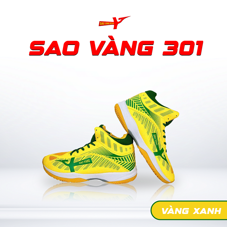 SAO VÀNG 301 VÀNG XANH - FREESHIP VÀ TẶNG KÈM 1 ĐÔI TẤT, 1 ĐÔI LÓT, 1 ĐÔI DÂY