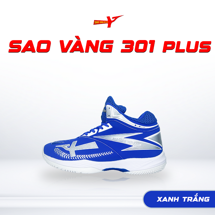 SAO VÀNG 301 PLUS XANH TRẮNG - FREESHIP VÀ TẶNG KÈM 1 ĐÔI TẤT