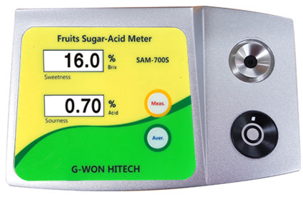 Máy đo độ ngọt và acid trái cây GMK SAM-700S