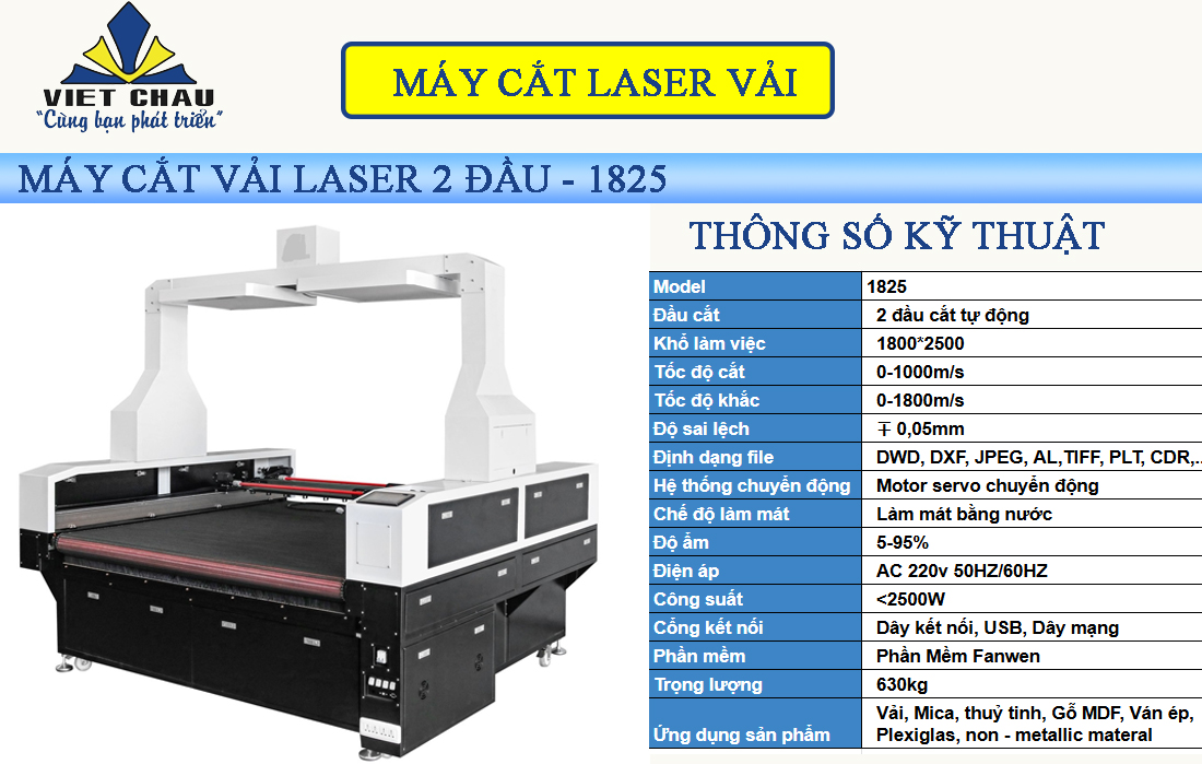 MÁY CẮT VẢI LASER 1825