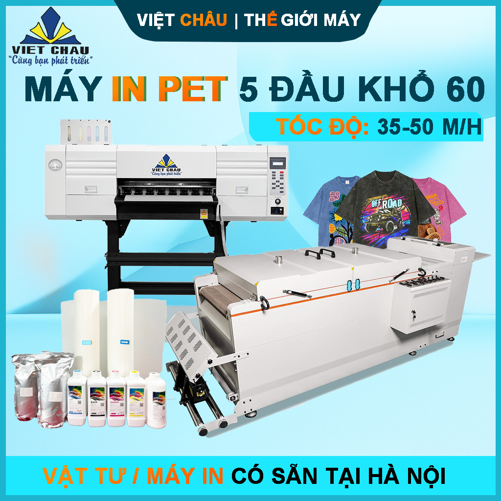 MÁY IN PET 5 ĐẦU KHỔ 60 I3200