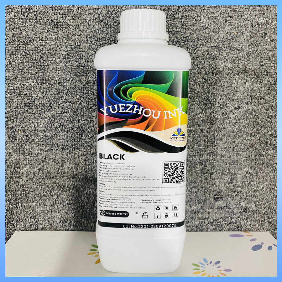 MỰC IN PET DTF MÀU ĐEN ĐẦU PHUN 4720, I3200, 5113, XP600, I1600 THỂ TÍCH 1000ML